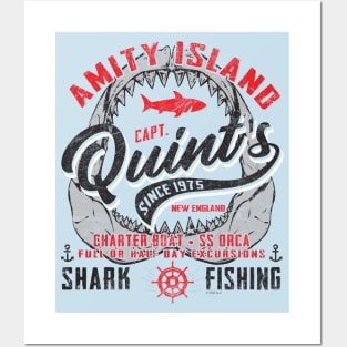 Quint's Shark Fishing Tours Lts Posters and Art